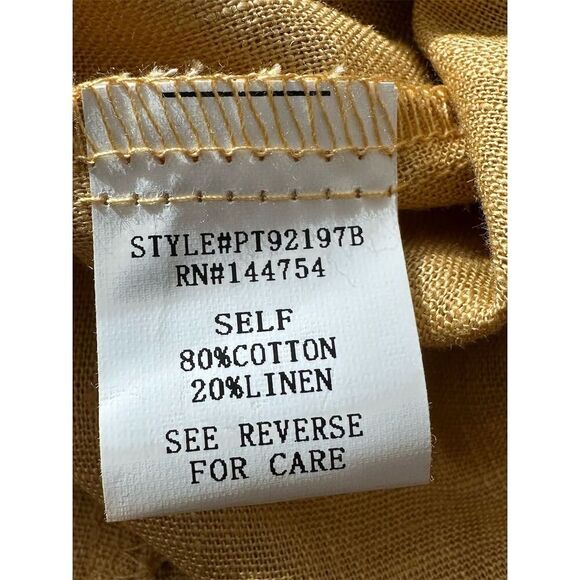 Davi & Dani Women's 3XL Gold Button-Up Shirt Short Sleeve Relaxed Fit - Picture 6 of 7